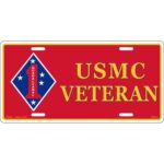 a Marine Corps 1st Division veteran license plate