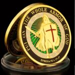 a gold armor of god coin