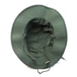 the inside of an olive green Army TYPE II boonie cover
