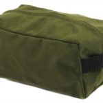 a green shaving bag