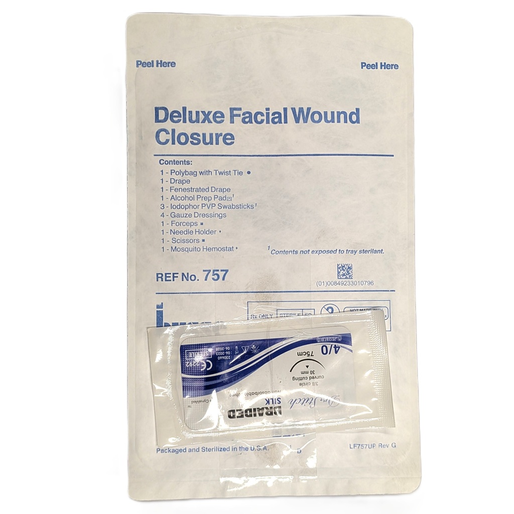 a wound closure and suture kit -- military medical supplies
