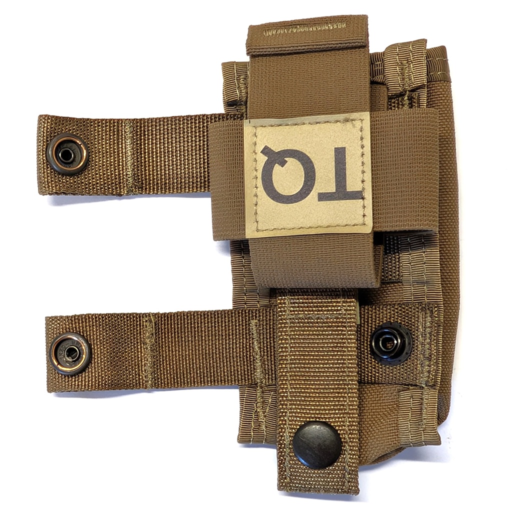 a coyote brown US military tourniquet pouch