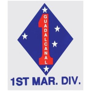 Blue Diamond 1st Marine Division Decal