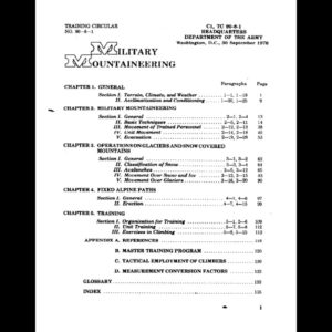 Govt Issue Military Mountaineering Handbook