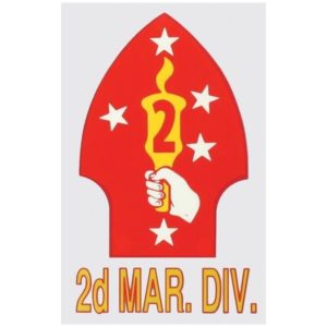 Red Arrowhead 2nd Marine Division Decal