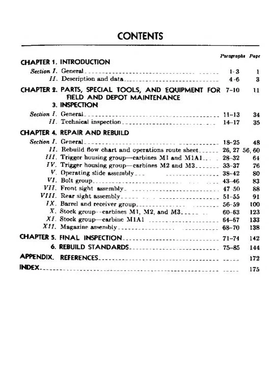 30 Caliber Carbine Maintenance Manual