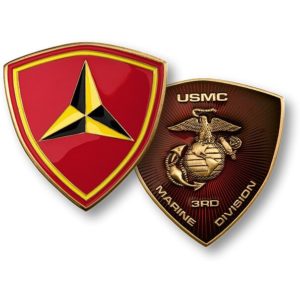 3rd Marine Division Cutout Coin