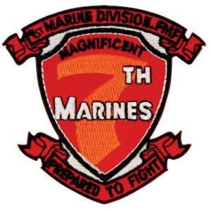 Orange Shield 7th Marine Regiment Patch