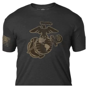 EGA with Subdued Sleeve Flag Black T-Shirt