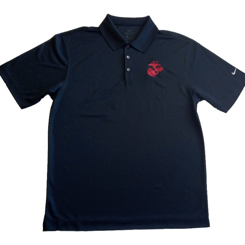 Eagle Globe & Anchor Black Nike Polo