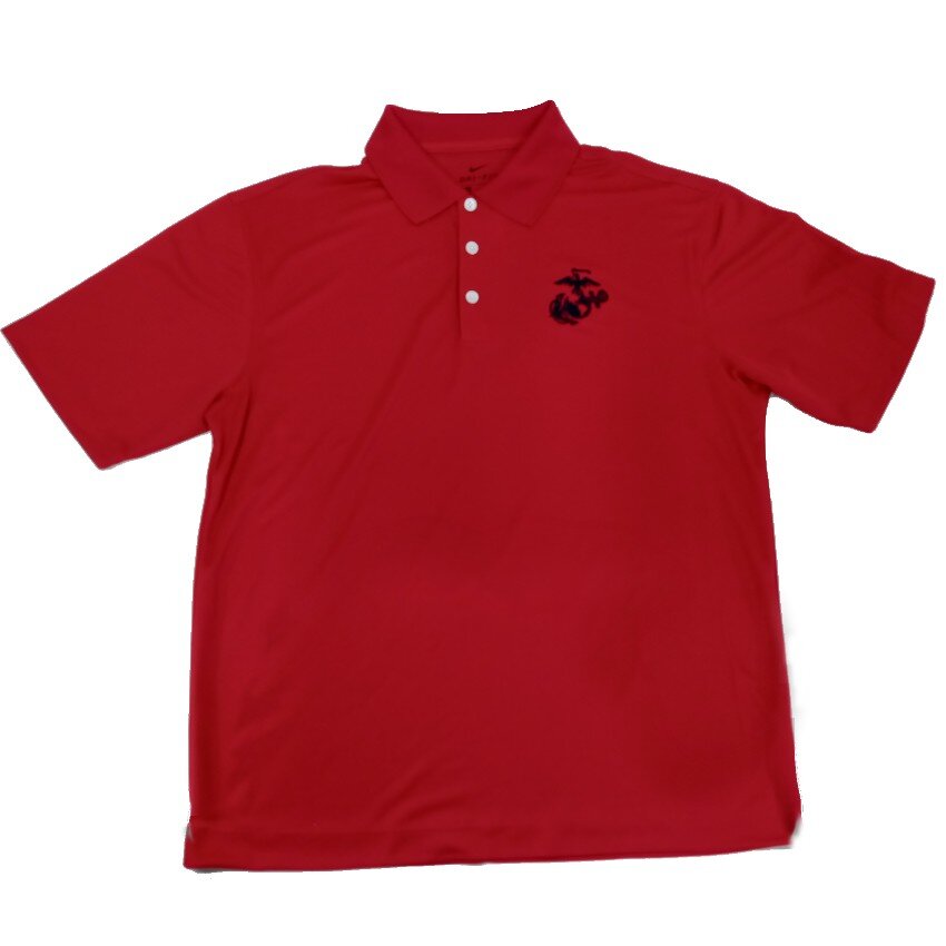 Nike Eagle Globe & Anchor Red Polo - Devil Dog Depot