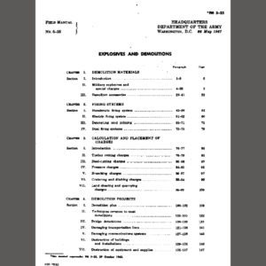 Explosives and Demolitions Handbook