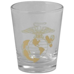 Gold Eagle Globe & Anchor 1.5 oz Shot Glass