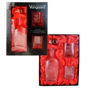 US Marine Corps Decanter Set with Etched EGA