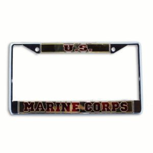 Marine Corps Red And Gold License Plate Frame