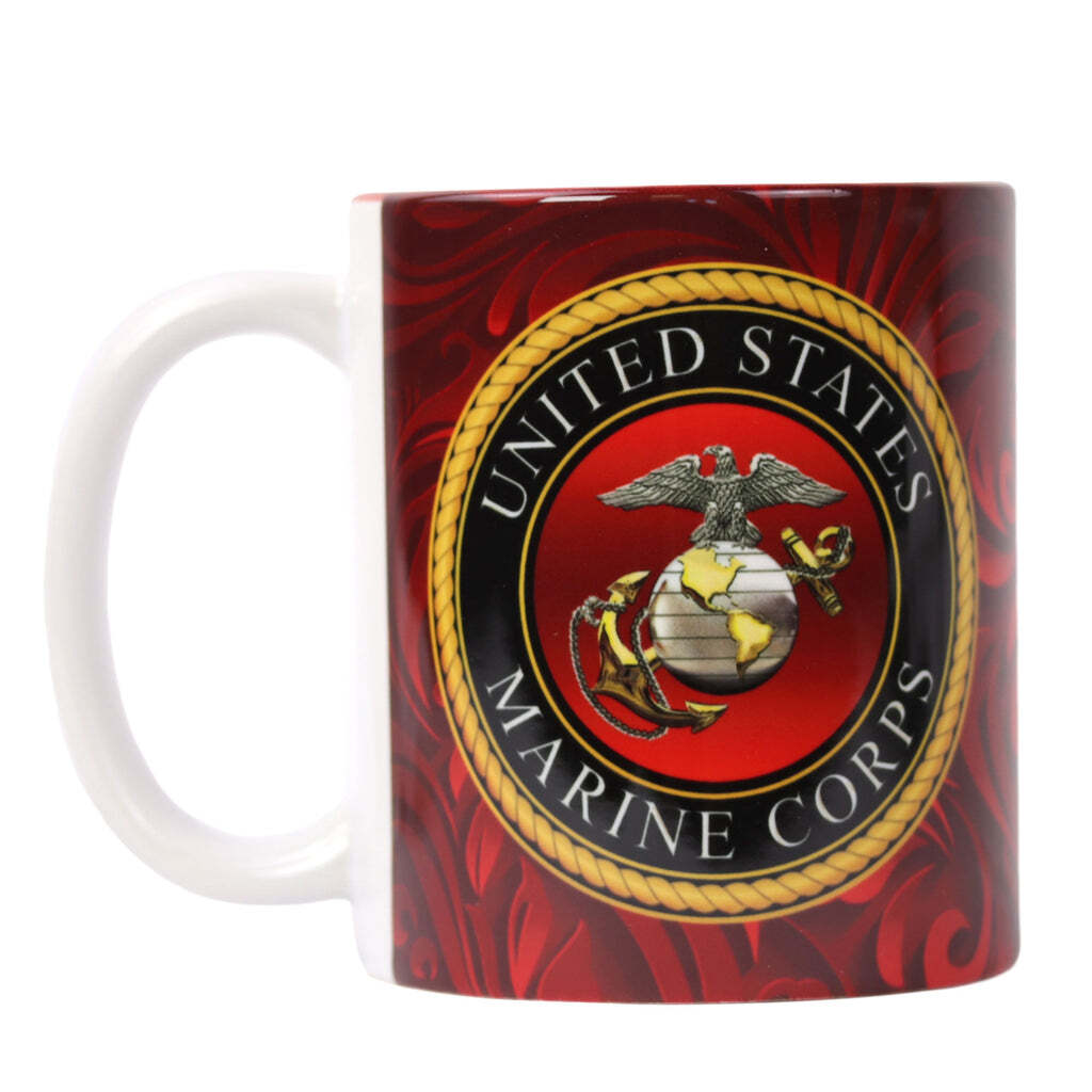 Marine Corps Red/White EGA Mug