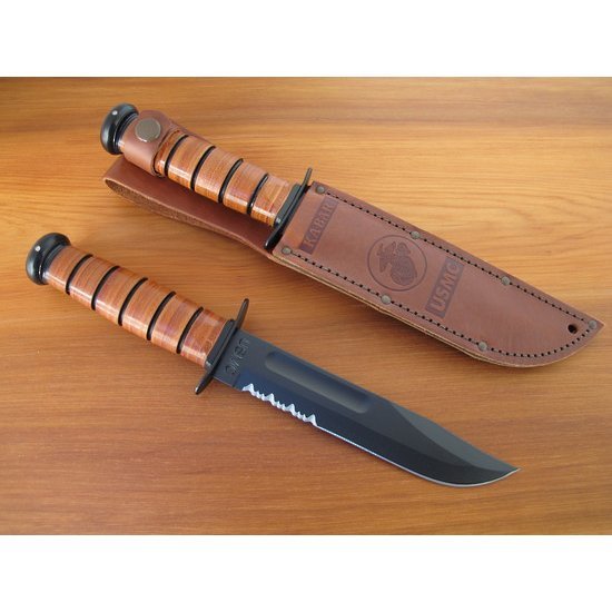 U.S. Marine Fighting / Utility Serrated Knife Devil Dog Depot