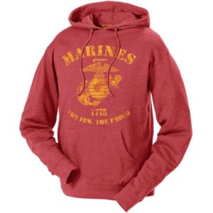 Marine the few the proud red hoodie sweatshirt