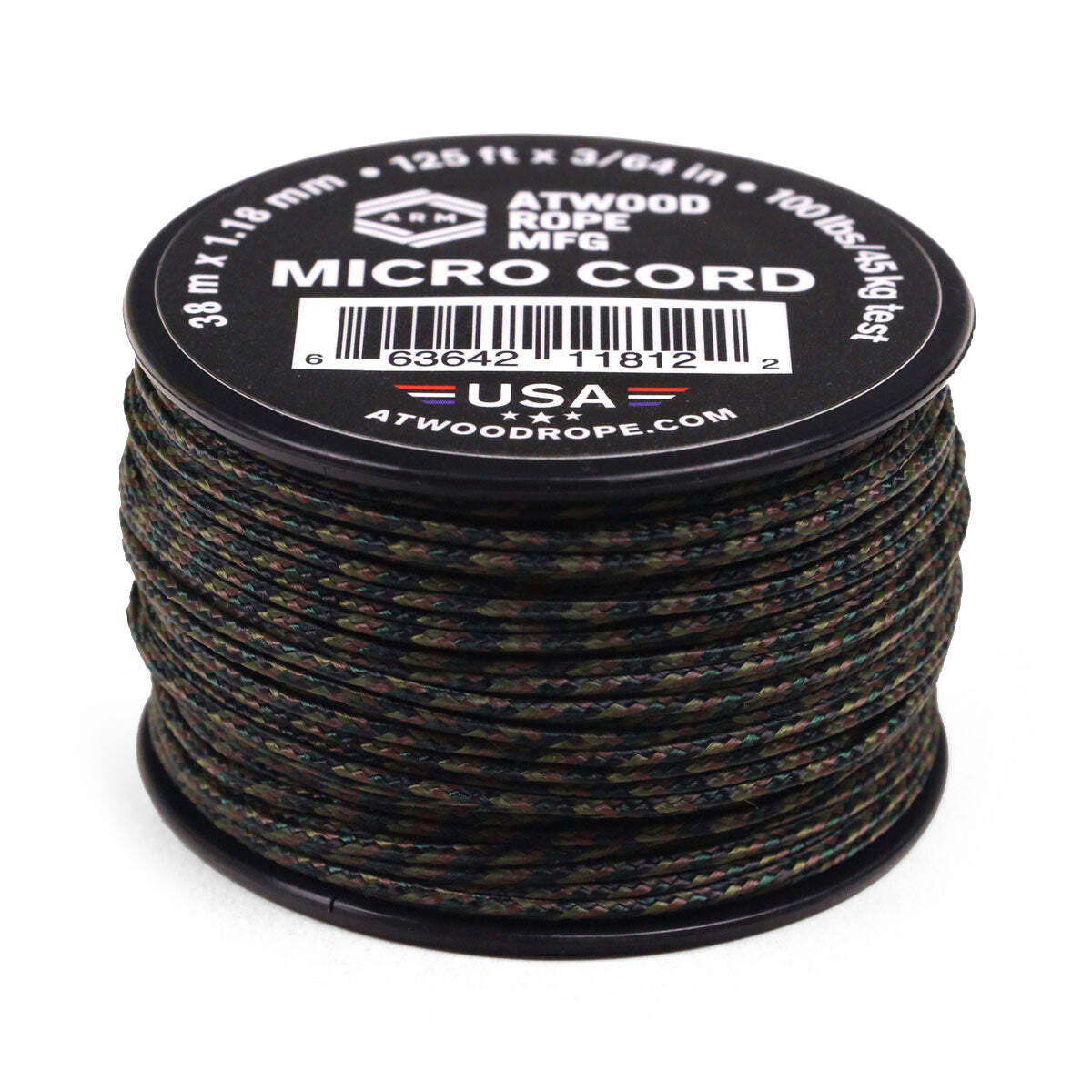 Micro Cord 125' Woodland Camo