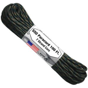 Military Paracord 100' Woodland Camo