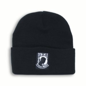Black and White Beanie Watch Cap POW MIA