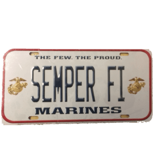 Semper Fi Marines License Plate