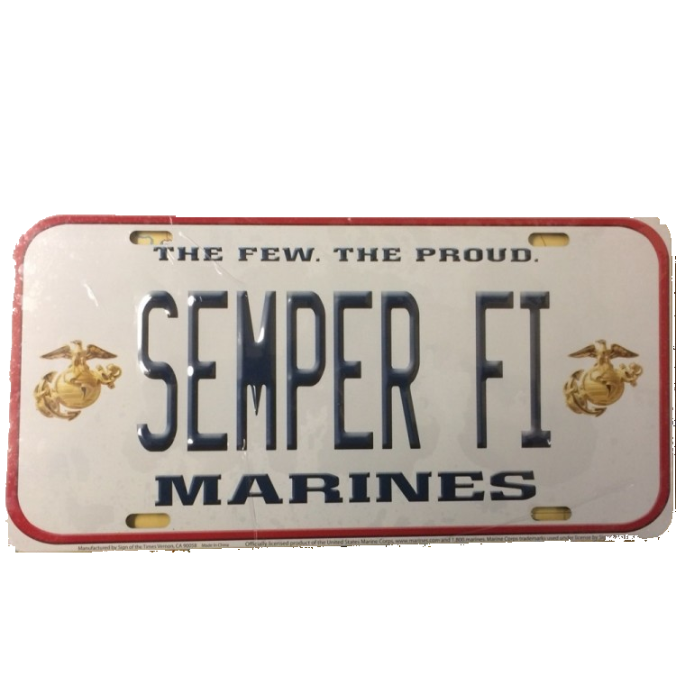 Semper Fi Marines License Plate