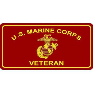 US Marine Corps Veteran License Plate
