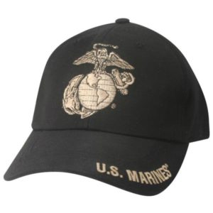 Black Eagle Globe and Anchor Hat Square Image