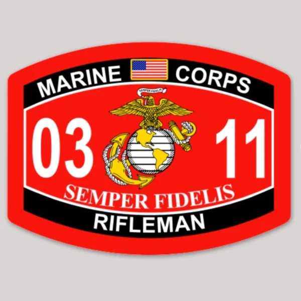 0311 Rifleman Marine Corps MOS Decal - Devil Dog Depot
