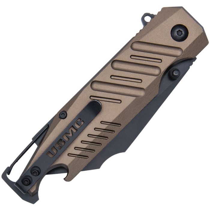 USMC Brewski Linerlock AO Pocket Knife Closed