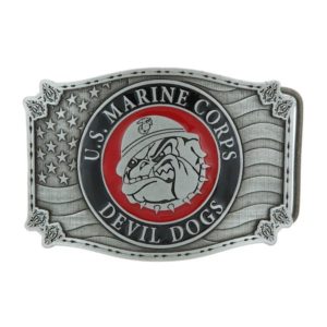 Metal Devil Dogs Belt Buckle