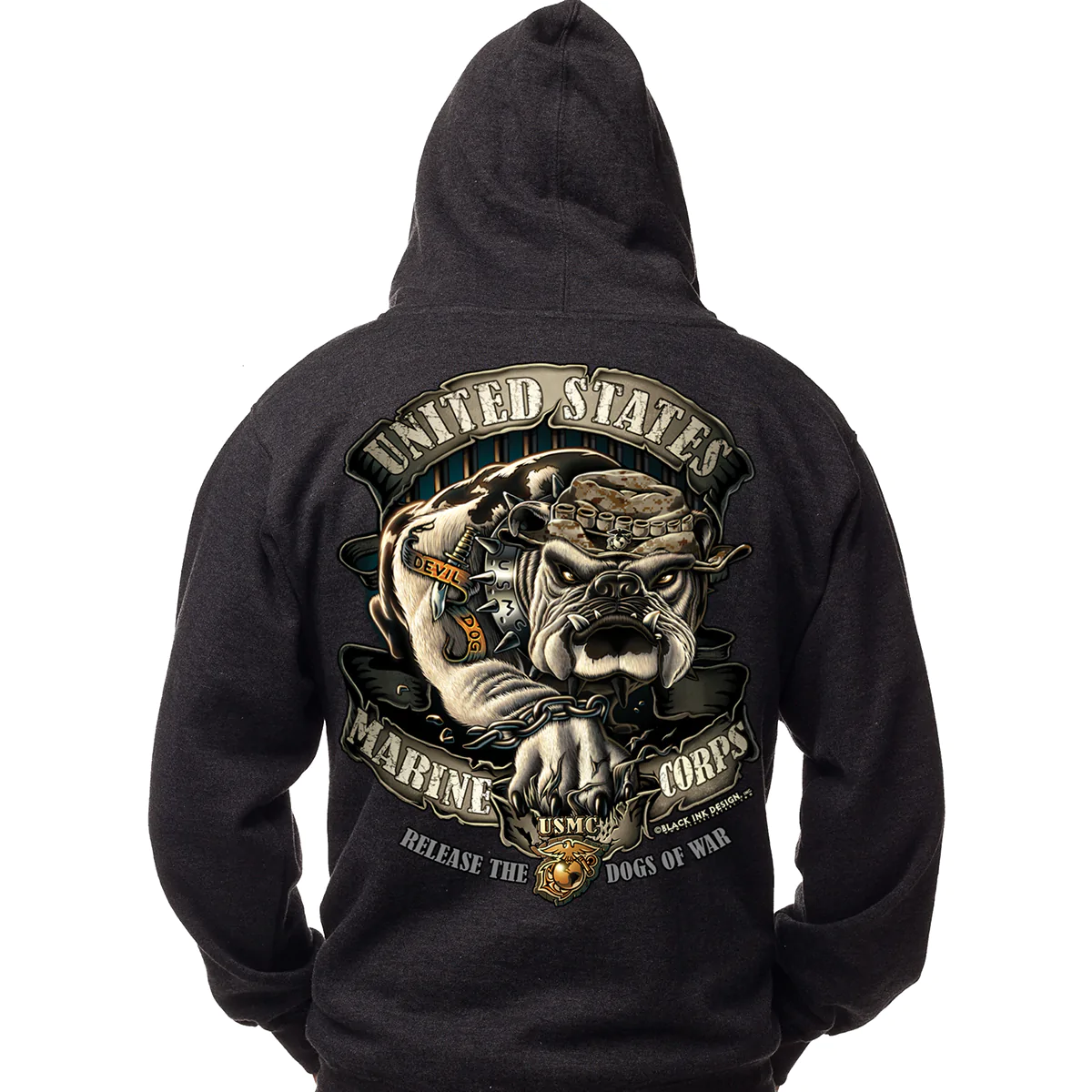 Marine corps zip up hoodie clearance