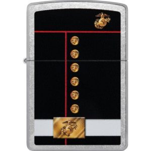 USMC Dress Blues Zippo Lighter Front