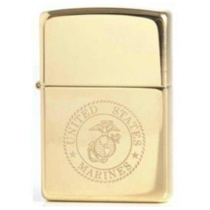 Zippo United States Marines Brass Lighter - Devil Dog Depot