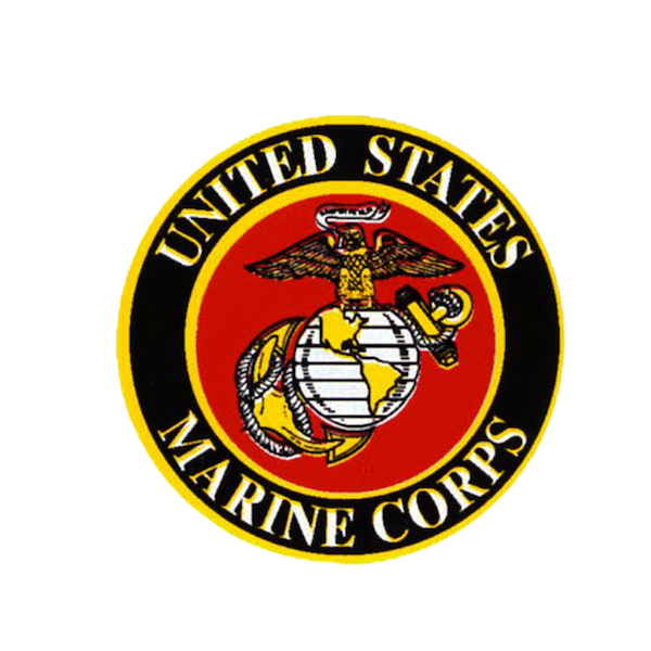 Back Six Piece USMC Emblem Decals