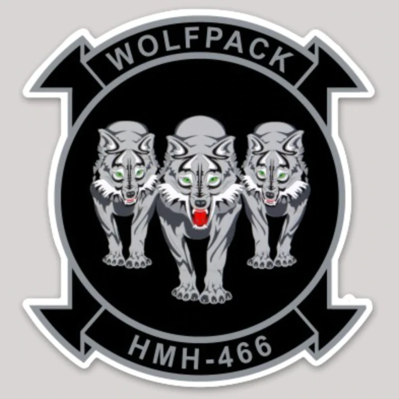 USMC HMH-466 Wolfpack Decal