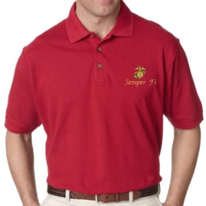 USMC Semper Fi Red Polo