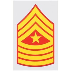 USMC Sergeant Major Rank Decal