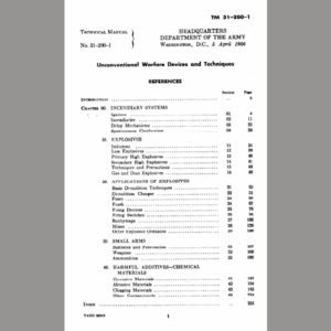 Unconventional Warfare Devices and Techniques