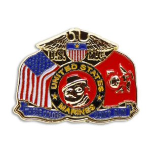 These Colors Dont Run Devil Dogs USMC Enamel Pin
