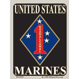 United States Marines 1st Division Decal