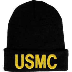 usmc black beanie watchcap