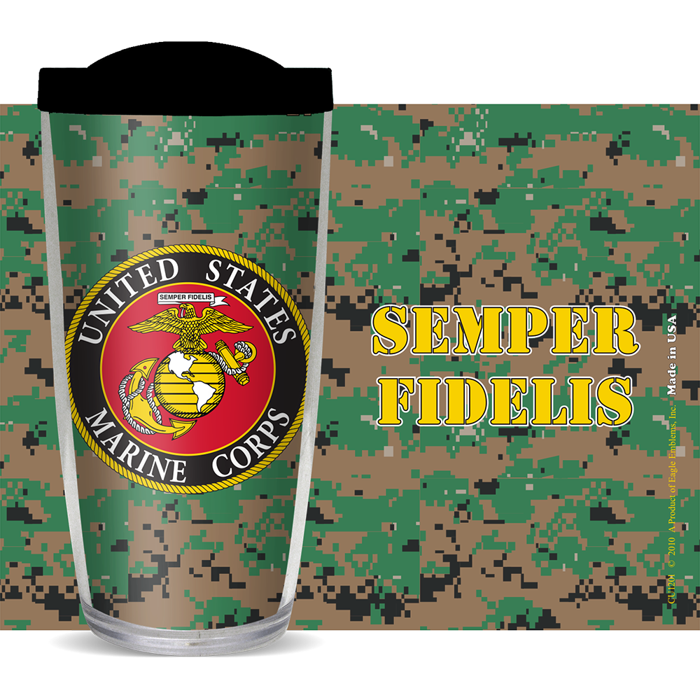 usmc digital camo thermal travel cup
