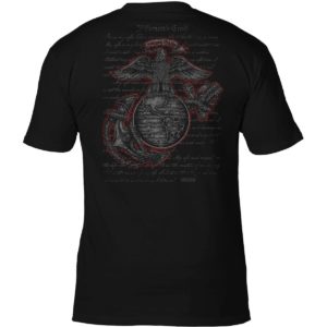 usmc riflemans creed ega black shirt