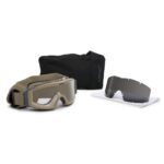 coyote military ballistic googles with smoke gray and clear lenses
