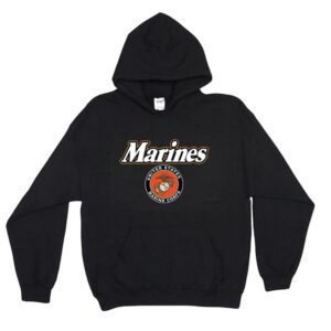 Marines US Marine Corps Logo Black Hoodie