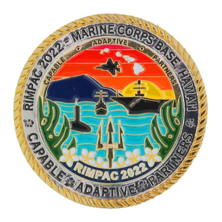 RIMPAC 2022 Marine Corps Base Hawaii USMC Challenge Coin