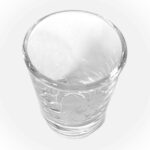 top of a USMC shot glass with the Eagle, Globe, and Anchor Marine Corps logo