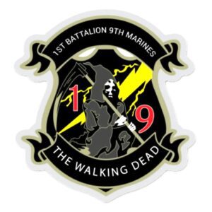 a 1st Battalion 9th Marines Walking Dead decal